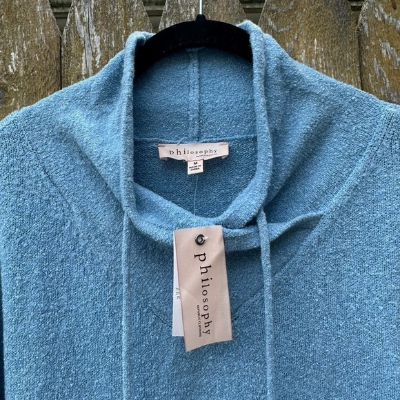 NWT Philosophy Misty Blue Pullover Sweater Sz M - Picture 4 of 12